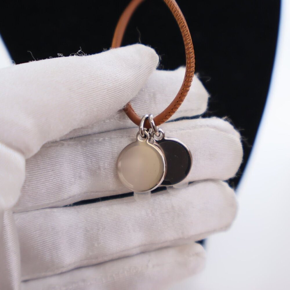 Hermes Leather Eclipse Necklace - image 6